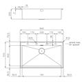 LAVELLO INC. SF INOX 840X510 1V QUADRA FOSTER