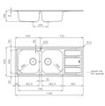 LAVELLO INC. INOX 1160X500 2V+GOCC.SX FM MARINE FOSTER