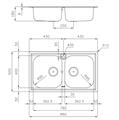 LAVELLO INC. INOX 860X500 2V FM FOSTER