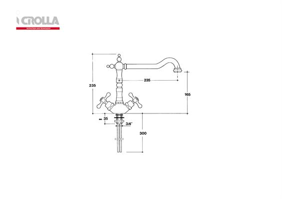 MONOCOM. 2 MANOPOLE VECCHIO OTTONE   CROLLA