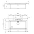 LAVELLO INC. INOX 860X500 1V FL FOSTER