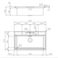 LAVELLO INC. SF  INOX 873X513 1V FL FOSTER