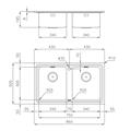 LAVELLO INC. INOX 860X500 2V EVO FOSTER