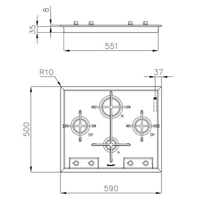 P. COTT. 4 GAS INC. INOX 590X500 VERONIKA FOSTER