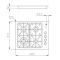 P. COTT. 4 GAS INC. SF/FT INOX 603X513 PROFESSIONALE FOSTER