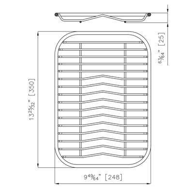 GRIGLIA PIATTI T INOX CM 25X35   FOSTER