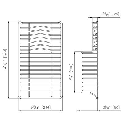 CESTELLI PIATTI TIPO.T2 INOX 21,4X37,9   FOSTER