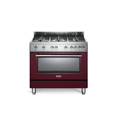 PRO96GVR CUCINE F.S. 90x60 GAS/GAS BORDEAUX   PROFESS. DE LONGHI