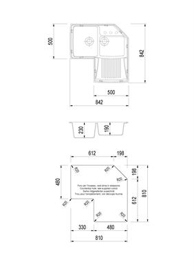 HARMONY LAV. 90X90 ANG. INC. UM. ALLUMINIO PLADOS