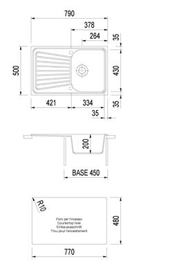 SPAZIO LAV. 79X50 1V+GOCC INC. B.CO PLADOS