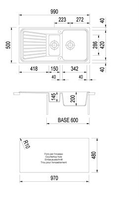 SPAZIO LAV. 99X50 2V+GOCC INC. UM. ALLUMINIO PLADOS