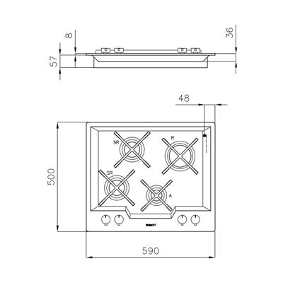 P. COTT. 4 GAS INC. INOX 590X500 KS FOSTER